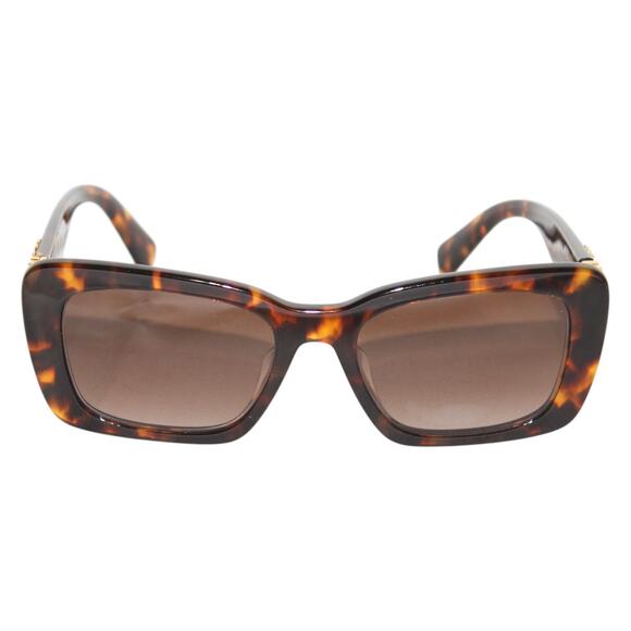 Miu Miu SMU 07Y 53mm Rectangular Sunglasses in Blond Havana - Picture 1 of 13